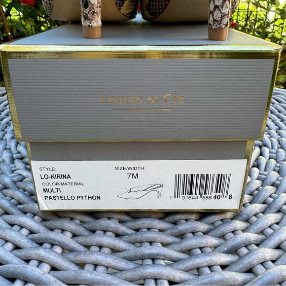 Louise et Cie Kirina Scalloped Mule Pastello Python Sz 7 - Picture 12 of 12
